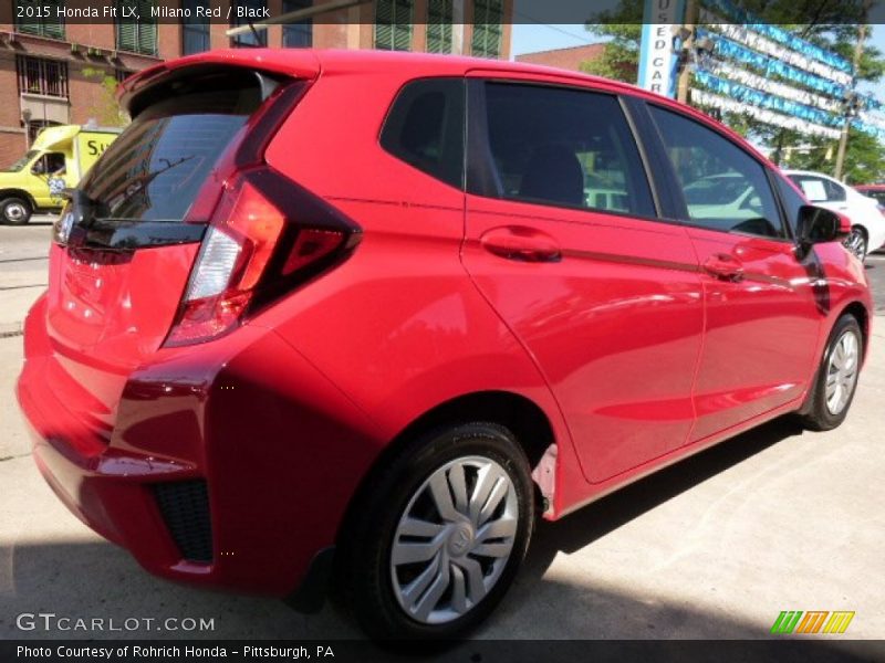 Milano Red / Black 2015 Honda Fit LX