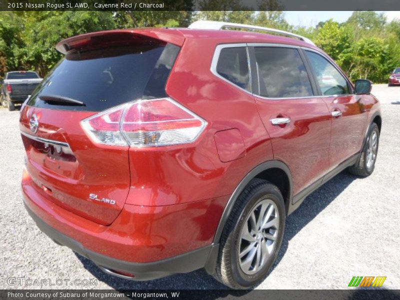 Cayenne Red / Charcoal 2015 Nissan Rogue SL AWD