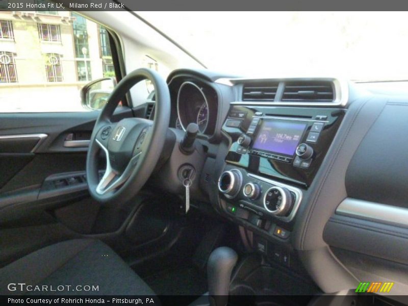 Milano Red / Black 2015 Honda Fit LX