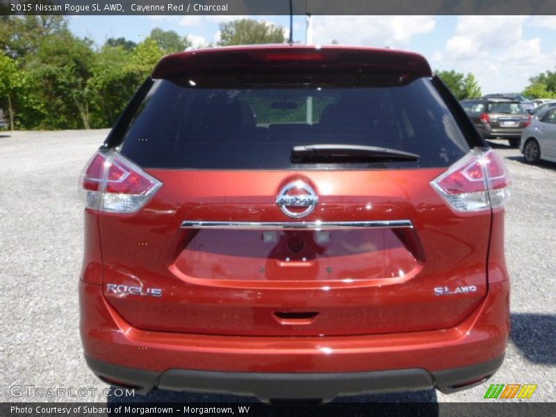 Cayenne Red / Charcoal 2015 Nissan Rogue SL AWD