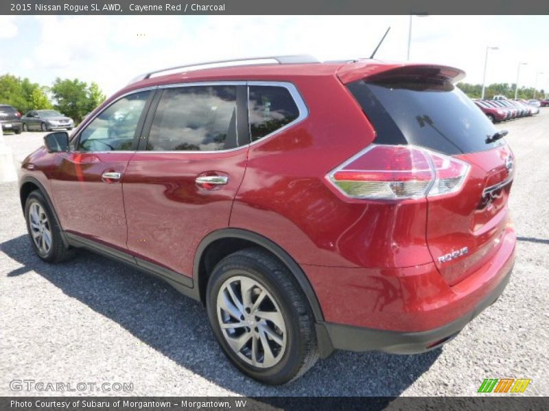 Cayenne Red / Charcoal 2015 Nissan Rogue SL AWD