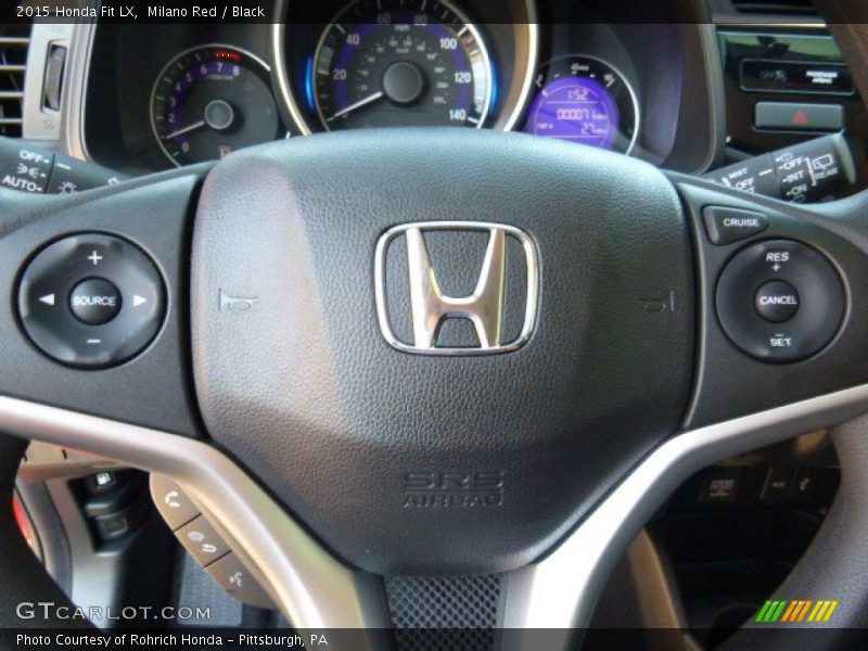 Milano Red / Black 2015 Honda Fit LX