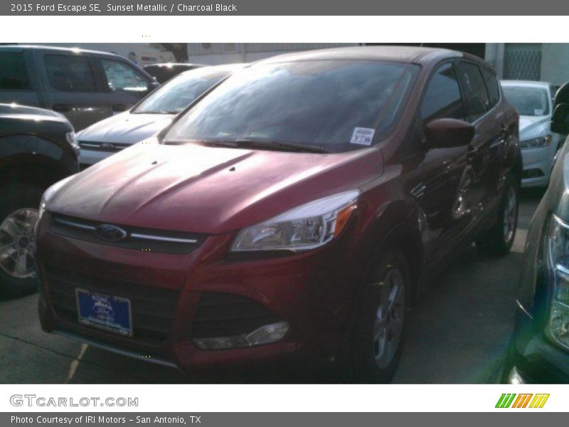 Sunset Metallic / Charcoal Black 2015 Ford Escape SE