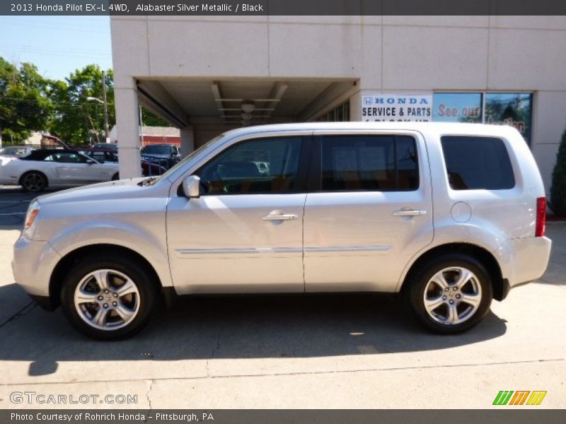 Alabaster Silver Metallic / Black 2013 Honda Pilot EX-L 4WD