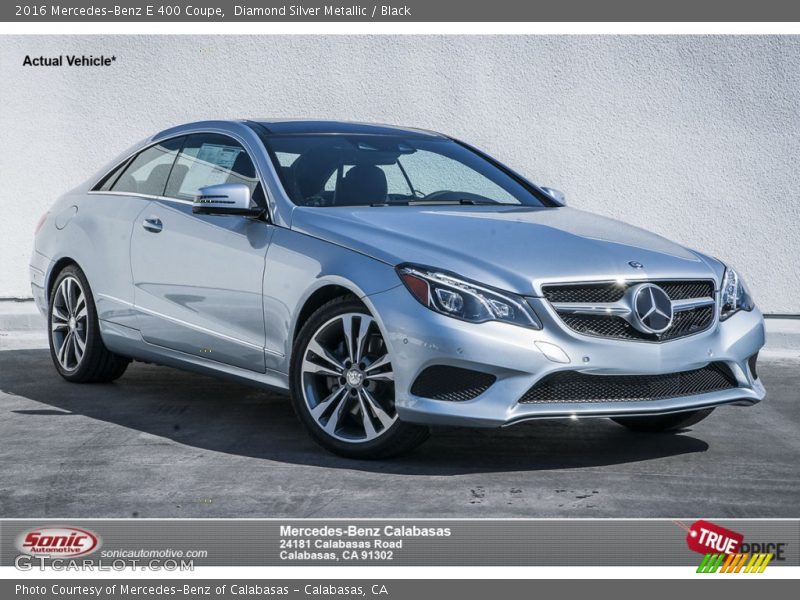 Diamond Silver Metallic / Black 2016 Mercedes-Benz E 400 Coupe