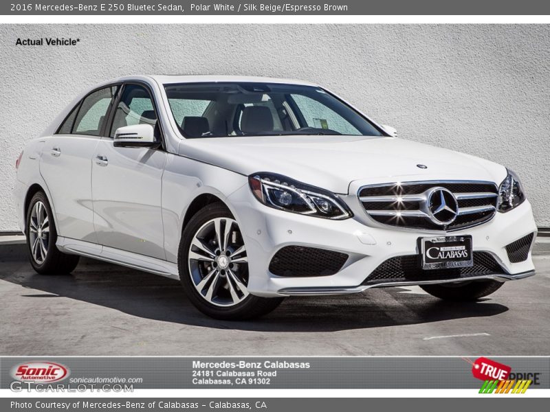 Polar White / Silk Beige/Espresso Brown 2016 Mercedes-Benz E 250 Bluetec Sedan