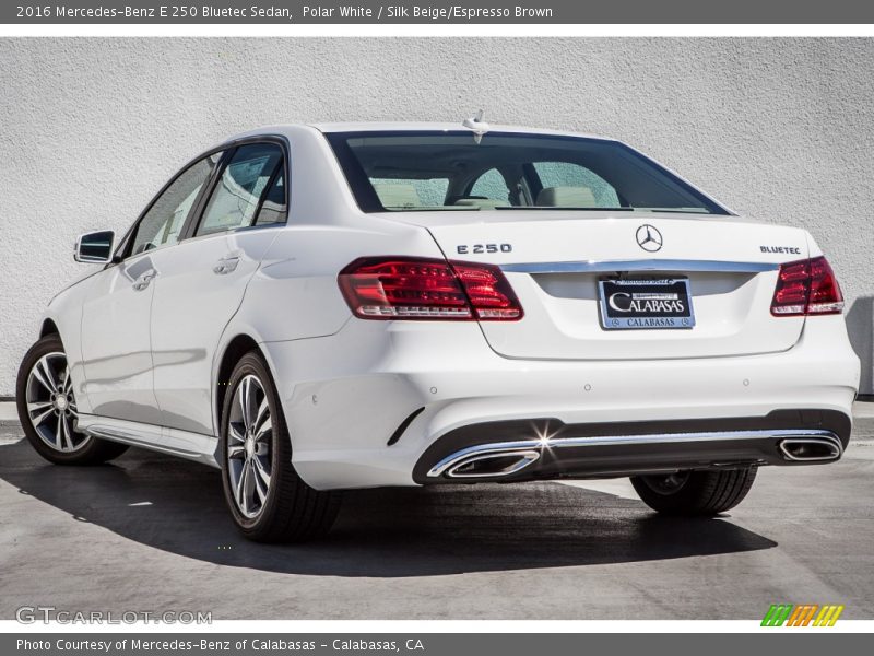 Polar White / Silk Beige/Espresso Brown 2016 Mercedes-Benz E 250 Bluetec Sedan