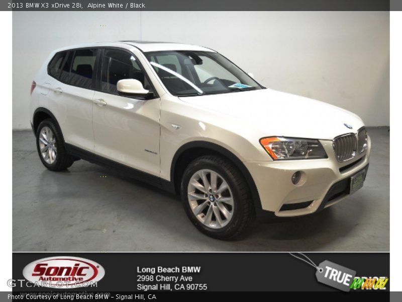 Alpine White / Black 2013 BMW X3 xDrive 28i