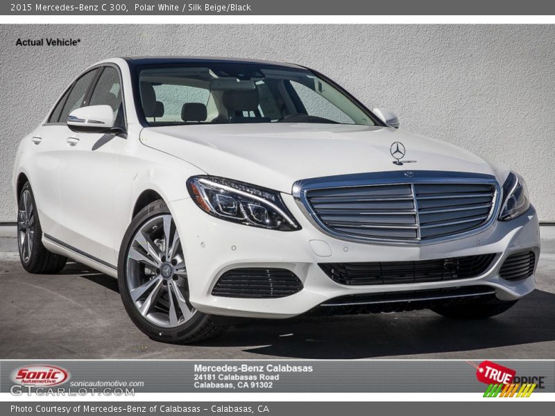 Polar White / Silk Beige/Black 2015 Mercedes-Benz C 300