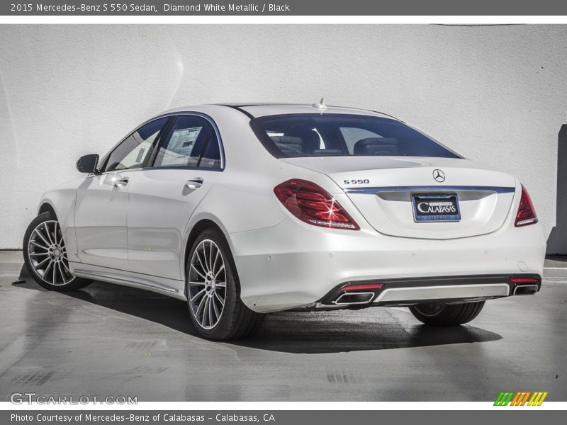 Diamond White Metallic / Black 2015 Mercedes-Benz S 550 Sedan