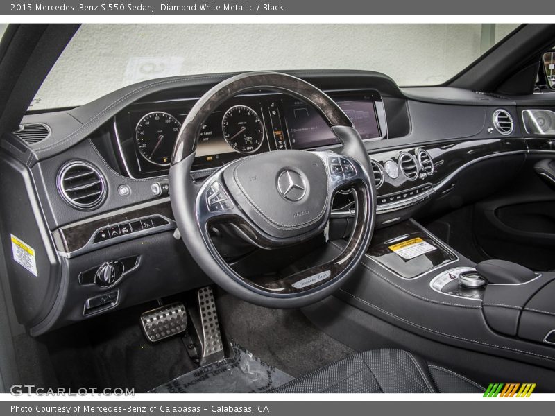 Diamond White Metallic / Black 2015 Mercedes-Benz S 550 Sedan