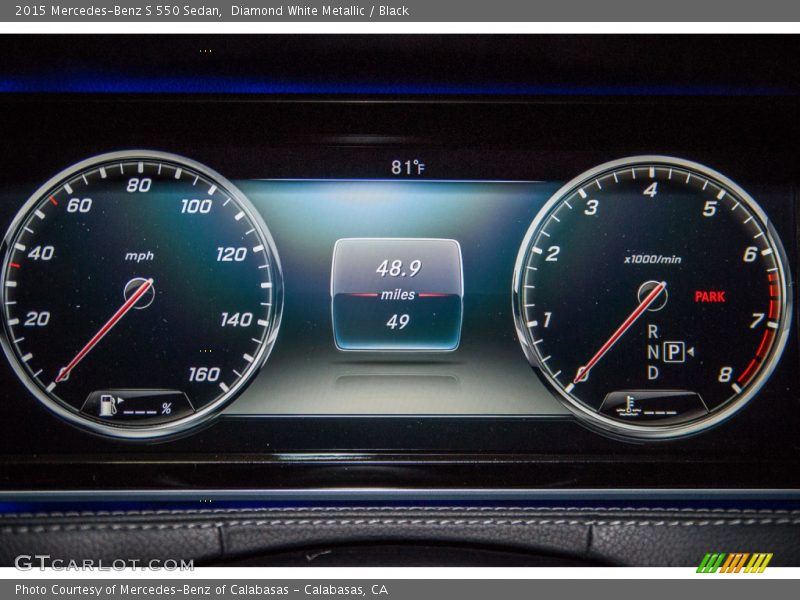 Diamond White Metallic / Black 2015 Mercedes-Benz S 550 Sedan