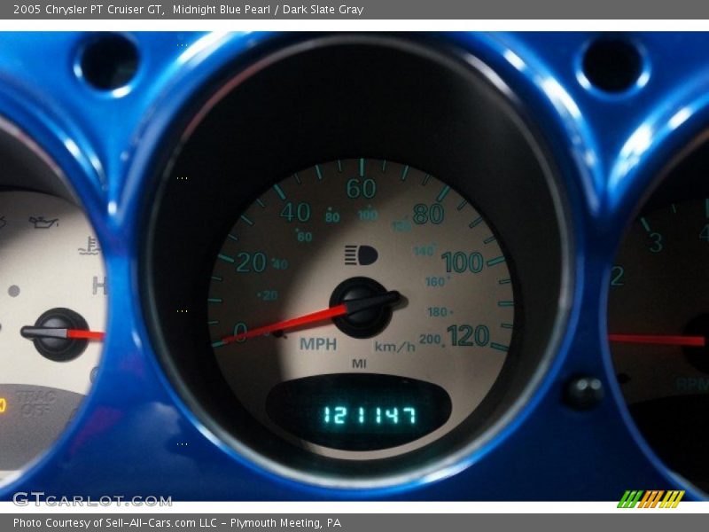 Midnight Blue Pearl / Dark Slate Gray 2005 Chrysler PT Cruiser GT