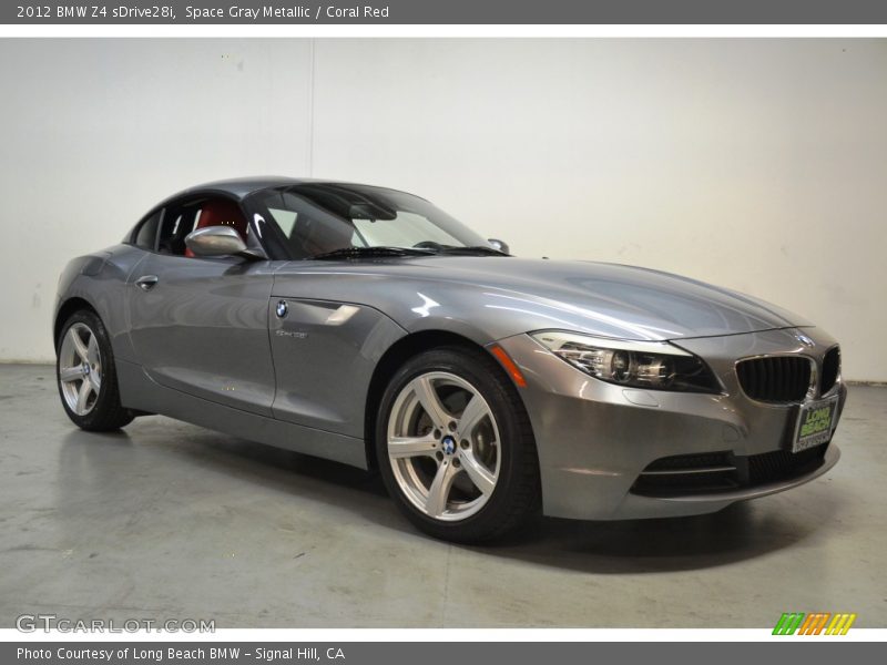 Space Gray Metallic / Coral Red 2012 BMW Z4 sDrive28i