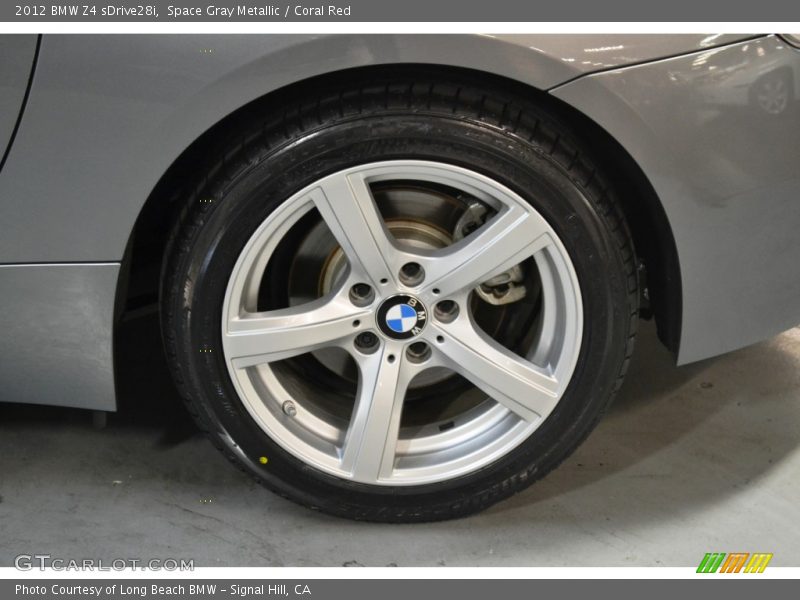 Space Gray Metallic / Coral Red 2012 BMW Z4 sDrive28i