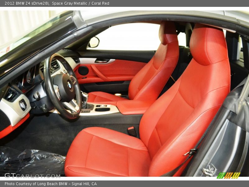 Space Gray Metallic / Coral Red 2012 BMW Z4 sDrive28i