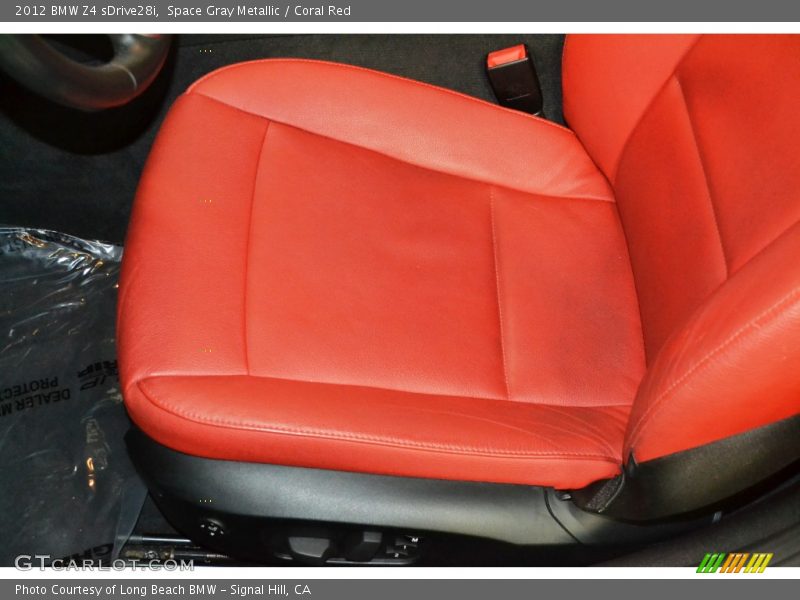 Space Gray Metallic / Coral Red 2012 BMW Z4 sDrive28i