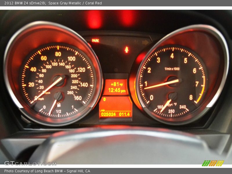 Space Gray Metallic / Coral Red 2012 BMW Z4 sDrive28i