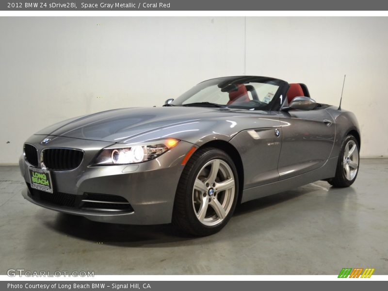 Space Gray Metallic / Coral Red 2012 BMW Z4 sDrive28i