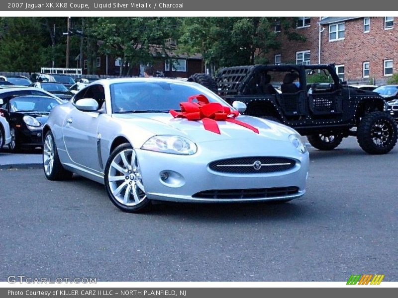 Liquid Silver Metallic / Charcoal 2007 Jaguar XK XK8 Coupe