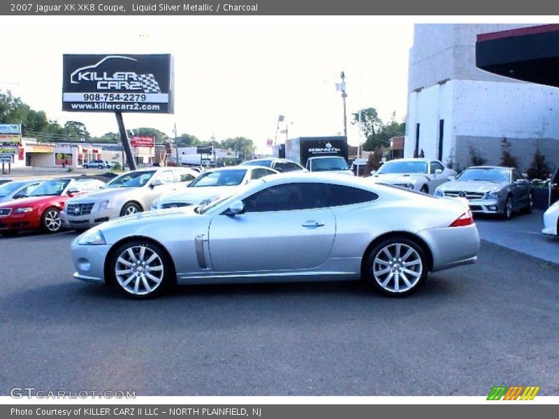 Liquid Silver Metallic / Charcoal 2007 Jaguar XK XK8 Coupe
