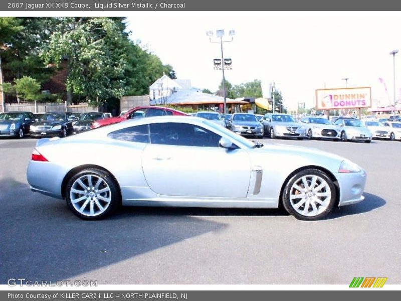 Liquid Silver Metallic / Charcoal 2007 Jaguar XK XK8 Coupe