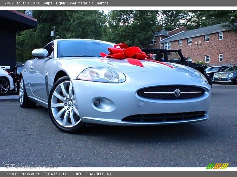 Liquid Silver Metallic / Charcoal 2007 Jaguar XK XK8 Coupe