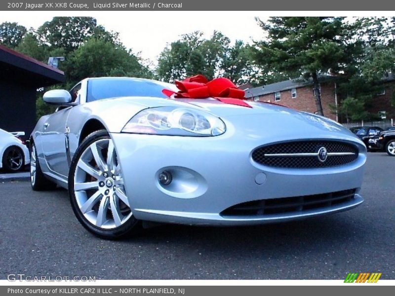 Liquid Silver Metallic / Charcoal 2007 Jaguar XK XK8 Coupe