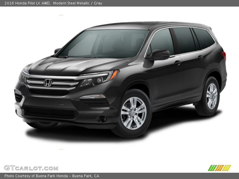 Modern Steel Metallic / Gray 2016 Honda Pilot LX AWD