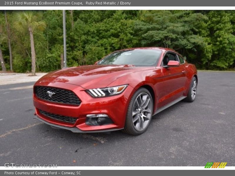 Ruby Red Metallic / Ebony 2015 Ford Mustang EcoBoost Premium Coupe