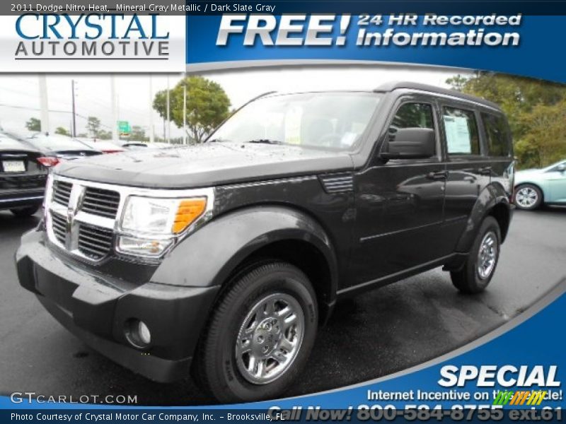 Mineral Gray Metallic / Dark Slate Gray 2011 Dodge Nitro Heat