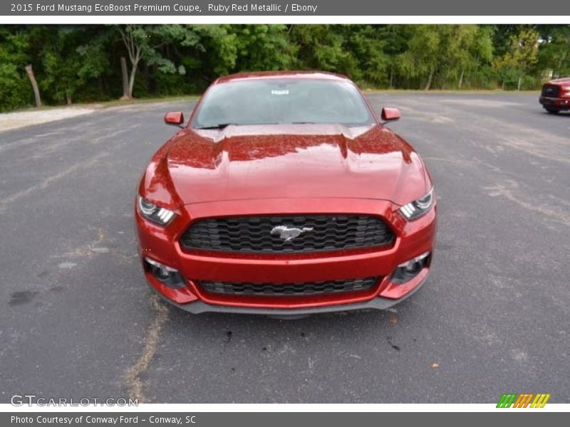 Ruby Red Metallic / Ebony 2015 Ford Mustang EcoBoost Premium Coupe