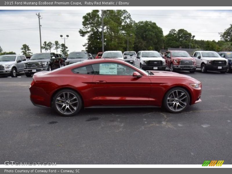 Ruby Red Metallic / Ebony 2015 Ford Mustang EcoBoost Premium Coupe