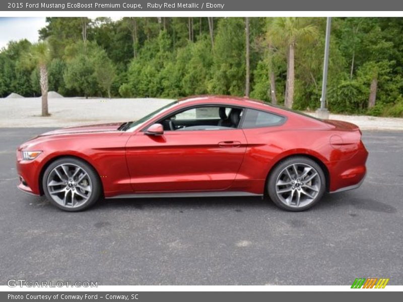 Ruby Red Metallic / Ebony 2015 Ford Mustang EcoBoost Premium Coupe