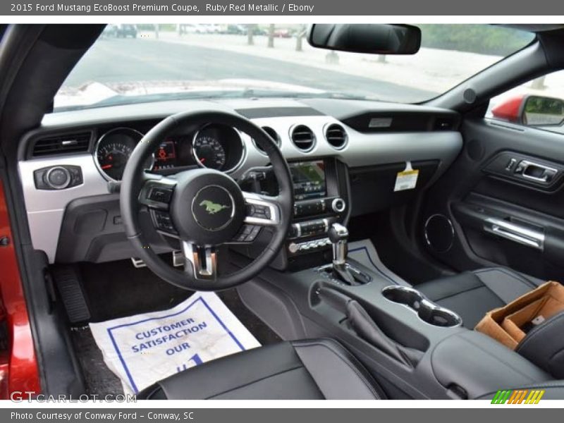 Ruby Red Metallic / Ebony 2015 Ford Mustang EcoBoost Premium Coupe