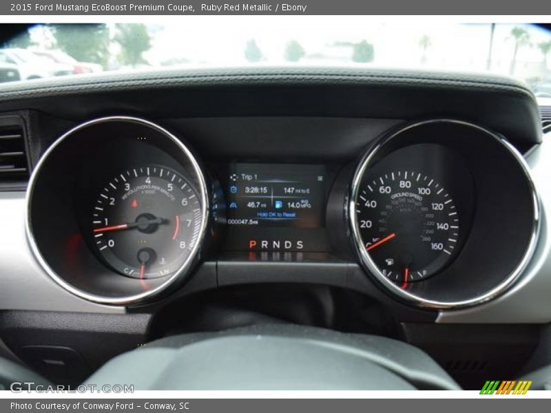 Ruby Red Metallic / Ebony 2015 Ford Mustang EcoBoost Premium Coupe