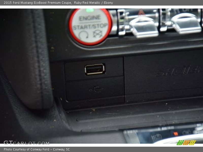 Ruby Red Metallic / Ebony 2015 Ford Mustang EcoBoost Premium Coupe