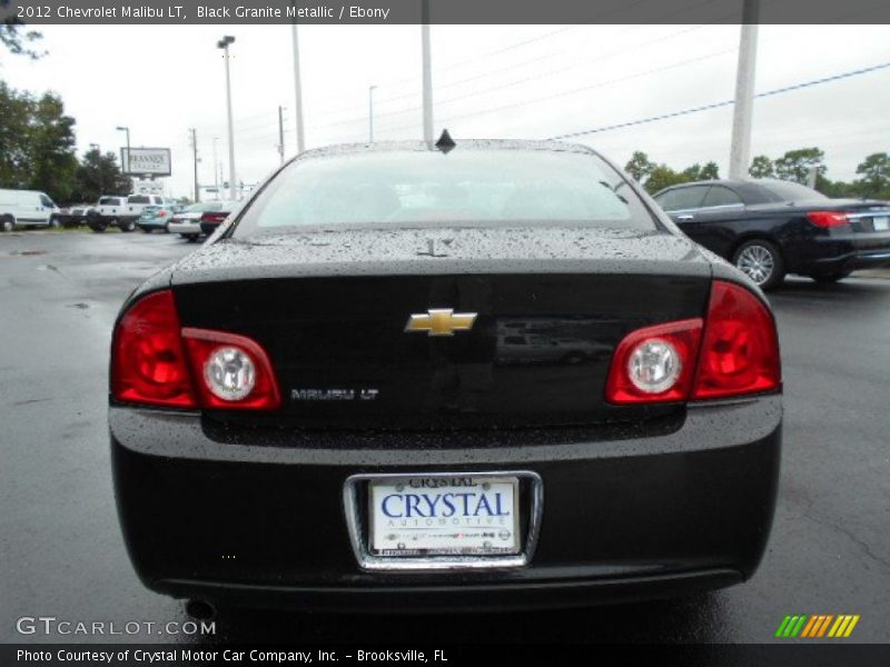 Black Granite Metallic / Ebony 2012 Chevrolet Malibu LT