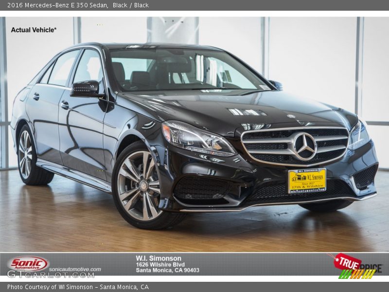 Black / Black 2016 Mercedes-Benz E 350 Sedan
