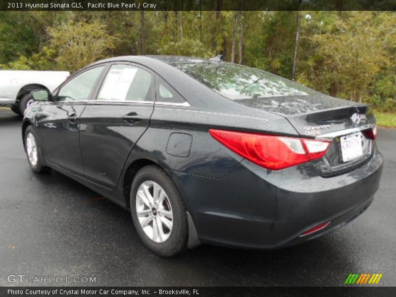 Pacific Blue Pearl / Gray 2013 Hyundai Sonata GLS