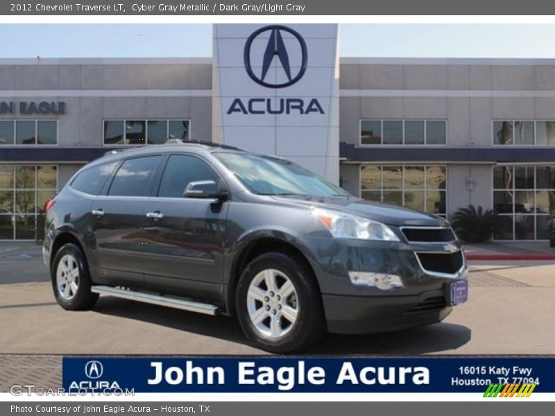 Cyber Gray Metallic / Dark Gray/Light Gray 2012 Chevrolet Traverse LT