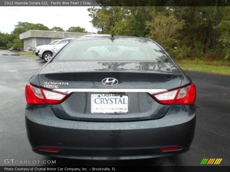 Pacific Blue Pearl / Gray 2013 Hyundai Sonata GLS