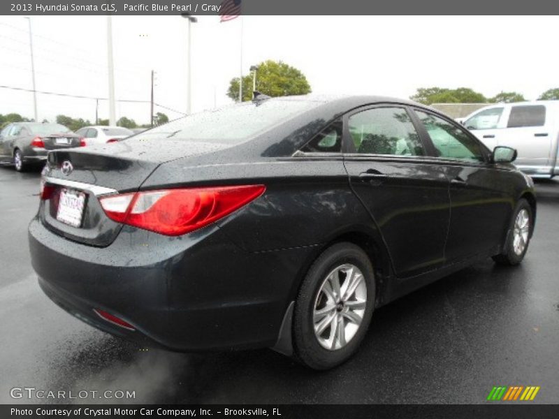 Pacific Blue Pearl / Gray 2013 Hyundai Sonata GLS