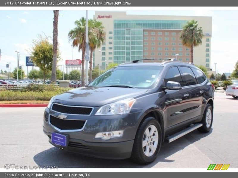 Cyber Gray Metallic / Dark Gray/Light Gray 2012 Chevrolet Traverse LT
