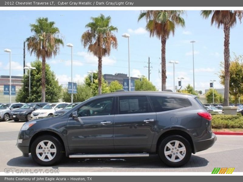 Cyber Gray Metallic / Dark Gray/Light Gray 2012 Chevrolet Traverse LT