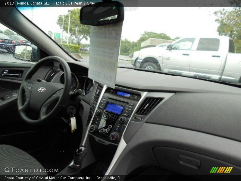 Pacific Blue Pearl / Gray 2013 Hyundai Sonata GLS