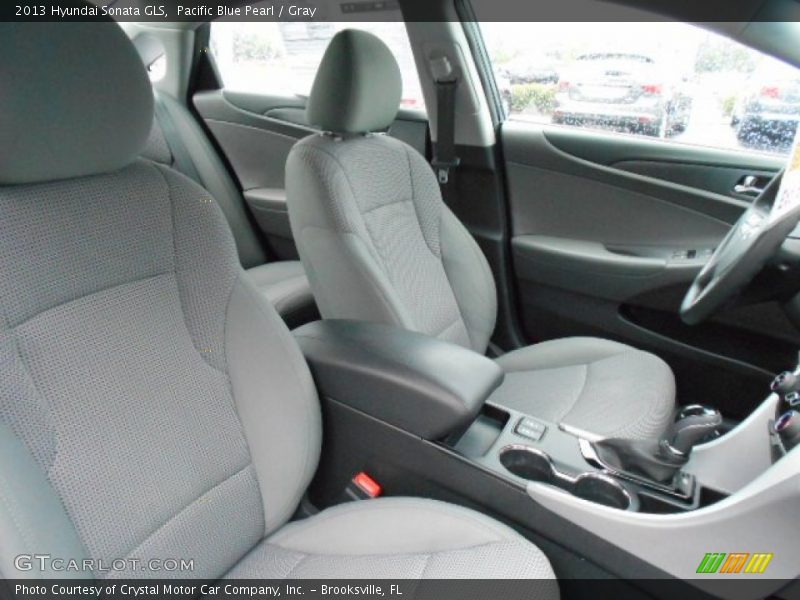 Pacific Blue Pearl / Gray 2013 Hyundai Sonata GLS