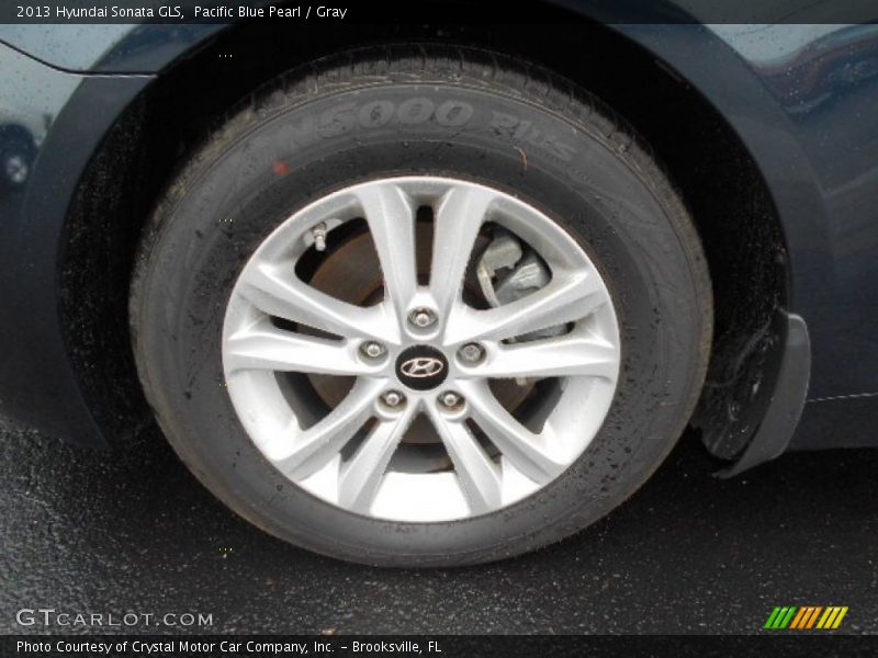 Pacific Blue Pearl / Gray 2013 Hyundai Sonata GLS