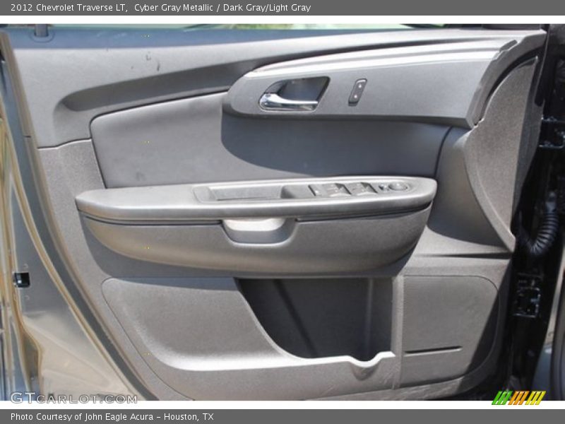 Cyber Gray Metallic / Dark Gray/Light Gray 2012 Chevrolet Traverse LT