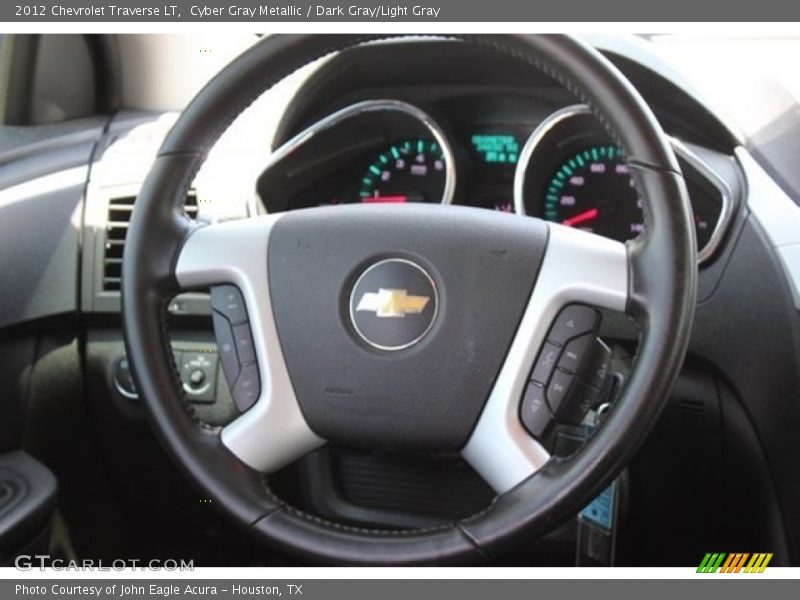 Cyber Gray Metallic / Dark Gray/Light Gray 2012 Chevrolet Traverse LT